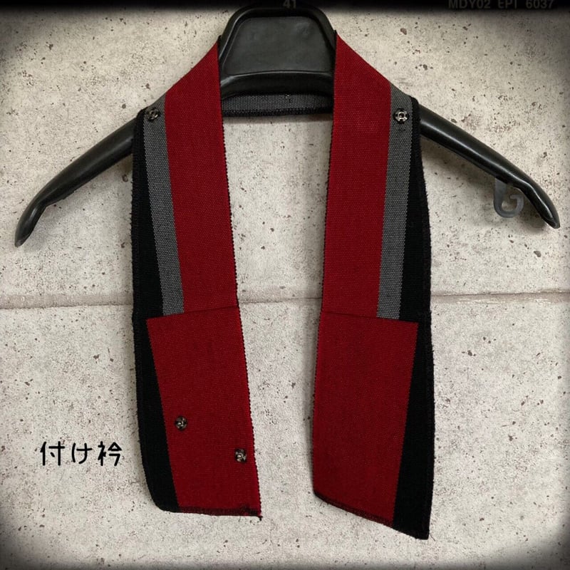 専用　　NONA★【藍色と赤の息使い】着物 リメイク ハンドメイド ワンピ 絣 🔹【藍色と赤の息使い】🔺 | 庵里nona