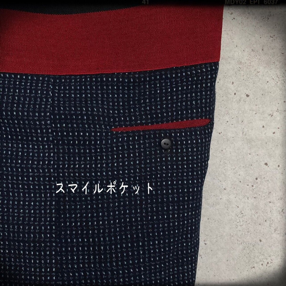 専用　　NONA★【藍色と赤の息使い】着物 リメイク ハンドメイド ワンピ 絣 🔹【藍色と赤の息使い】🔺 | 庵里nona