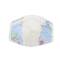【販売商品】プリンセスマスク（不織布マスク用カバー)　フローラルブルー　子供用Sサイズ