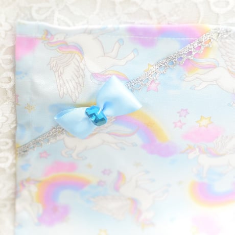 【販売商品】プリンセスランチョンマット　空色ユニコーン