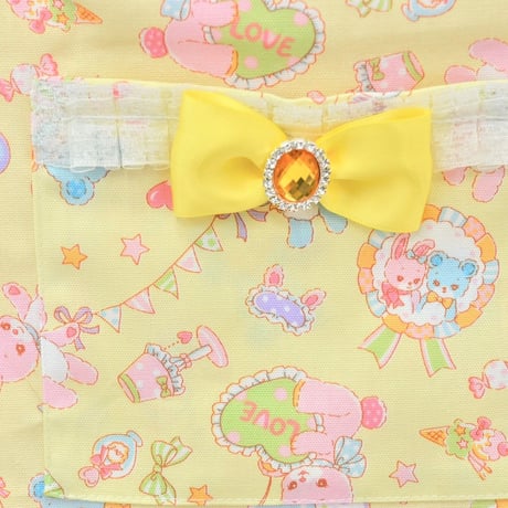 レッスンバッグ  うさちゃんくまちゃん　イエロー