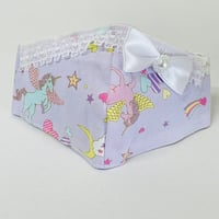【人気があるので再販します！】さらさらさわやかプリンセスマスク　パープルペガサス　子供用Sサイズ