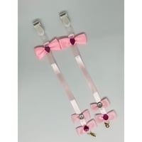 【販売商品】プリンセスストラップ　ピンクとレインボーのストラップ