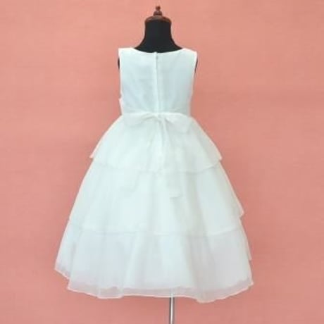 【レンタルドレス】　　　ホワイトシフォン　　　　<ドレス丈 76cm>