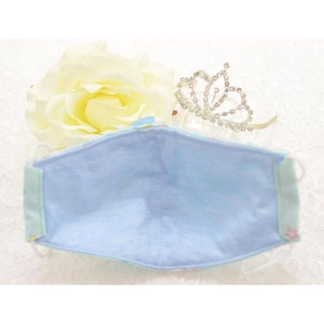 【販売商品】さらさらさわやかプリンセスマスク　いちご色の水玉大　子供用Ⅿサイズ