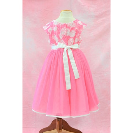 【レンタルドレス】　　　プリティーローズピンク　<ドレス丈 74cm>