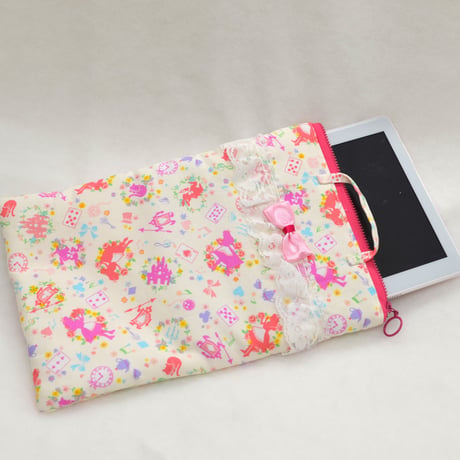 【販売商品】プリンセスかわいいタブレットケース 　アリスホワイト