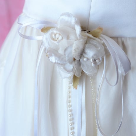 【レンタルドレス】　　　ノースリーブの純白　　　<ドレス丈 69cm>