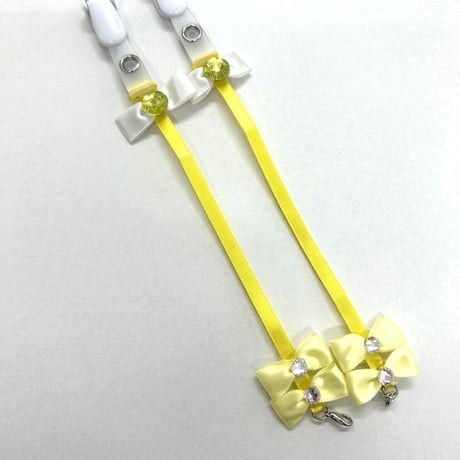 【販売商品】プリンセスストラップ　クリームリボン