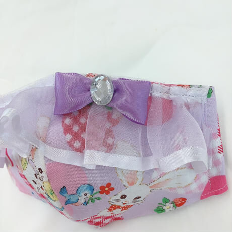 【販売商品】さらさらさわやかプリンセスマスク　かわいいうさぎ　大人用Ⅼサイズ