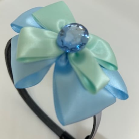プリンセスカチューシャ　ミントと水色