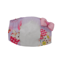 【販売商品】プリンセスマスク（不織布マスク用カバー)　かわいいうさぎ紫レース　幼児用Ｓサイズ