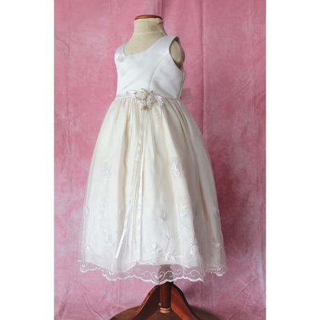 【レンタルドレス】　　　ノースリーブの純白　　　<ドレス丈 69cm>