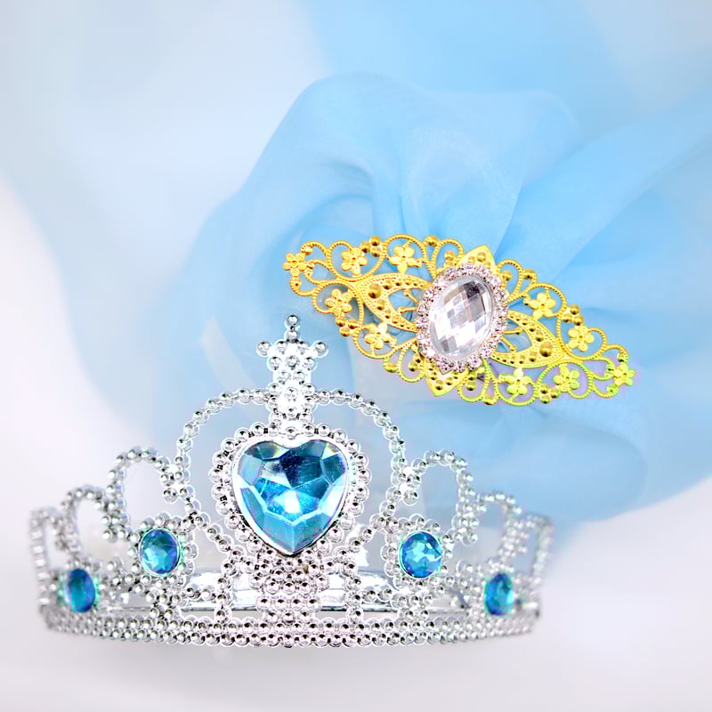 販売商品】おひめさま変身セット プリンセスベール ブルー ティアラ