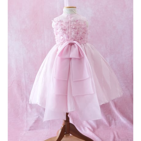 【レンタルドレス】　　　たっぷりギャザーのお花畑<ドレス丈 64cm>