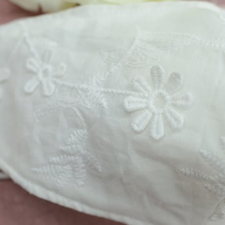 【販売商品】ふわふわパイルのフォーマルプリンセスマスク　幸せの花　大人用Ⅼサイズ