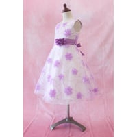 【レンタルドレス】　　　ホワイトパープル　　　　<ドレス丈 74cm>