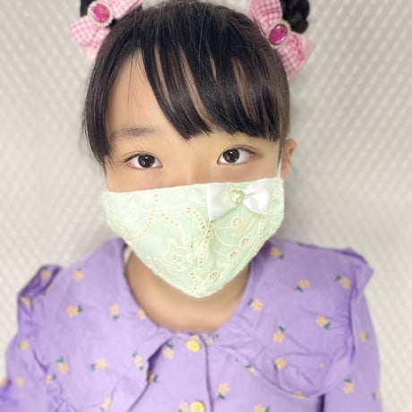 【販売商品】さらさらさわやかプリンセスマスク　バレリーナパープル濃い紫リボン　幼児用Ｓサイズ