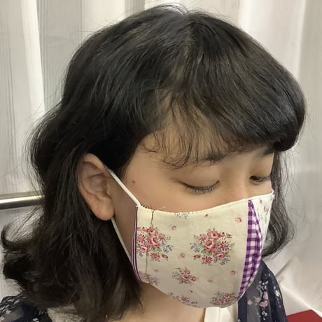 【販売商品】ふわふわパイルのプリンセスマスク　ファンキーアップル　子供用Mサイズ