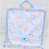 ナップサック　空色ユニコーン
