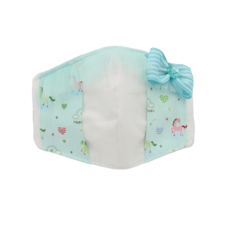 【販売商品】プリンセスマスク（不織布マスク用カバー)　ミニユニコーンミント　子供用Sサイズ