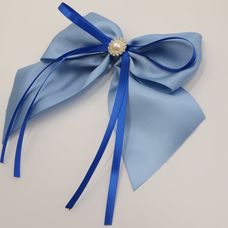 おおきなリボン しあわせサムシングブルー | キッズドレス専門レンタル
