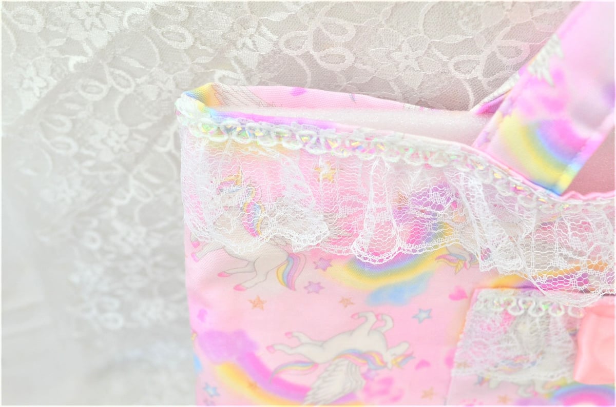 レッスンバッグ 虹色ユニコーン | キッズドレス専門レンタル レッスンバッグ 虹色ユニコーン | キッズドレス専門レンタル