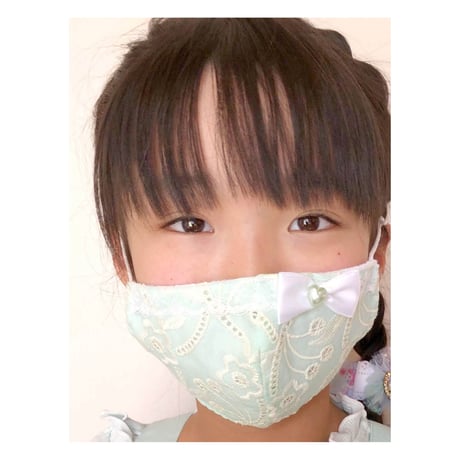 【販売商品】ふわふわパイルのプリンセスマスク　パープルユニコーン　子供用Ⅿサイス