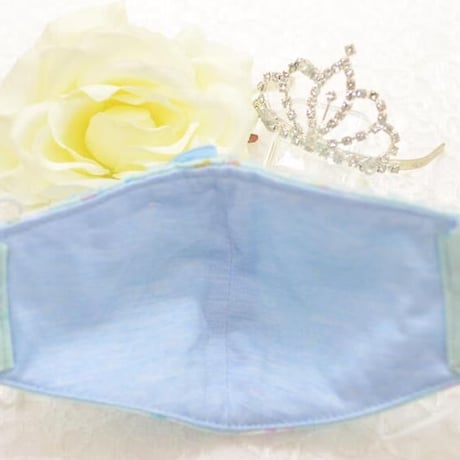 【販売商品】さらさらさわやかプリンセスマスク　いちご色の水玉中　幼児用Mサイズ