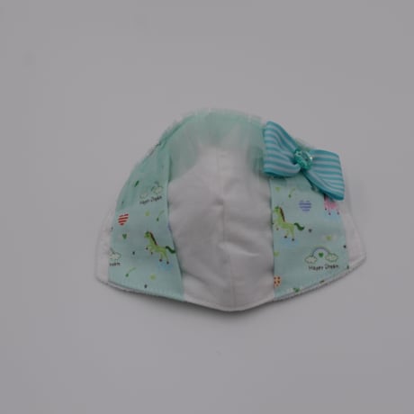 【販売商品】プリンセスマスク（不織布マスク用カバー)　ミニユニコーンミント　子供用Sサイズ