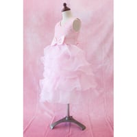 【レンタルドレス】　　　ピンクふわふわ４段　　　<ドレス丈 74cm>