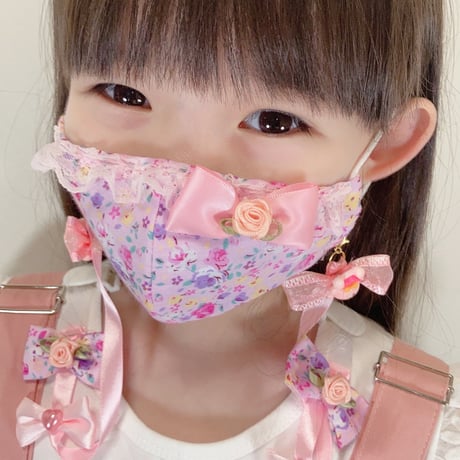 【販売商品】プリンセスストラップ　ピンクとレインボーのストラップ