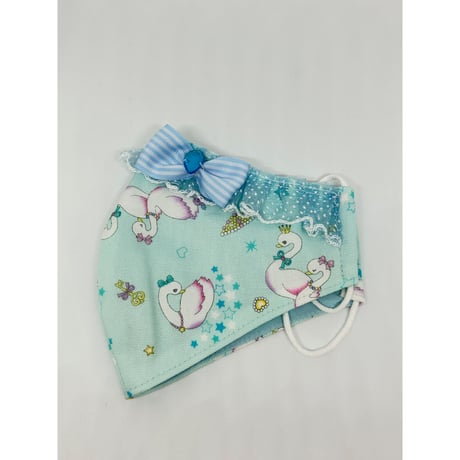 【販売商品】さらさらさわやかプリンセスマスク　水色あひる　大人用Ｌサイズ