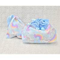 お弁当袋とコップ袋　空色ユニコーン