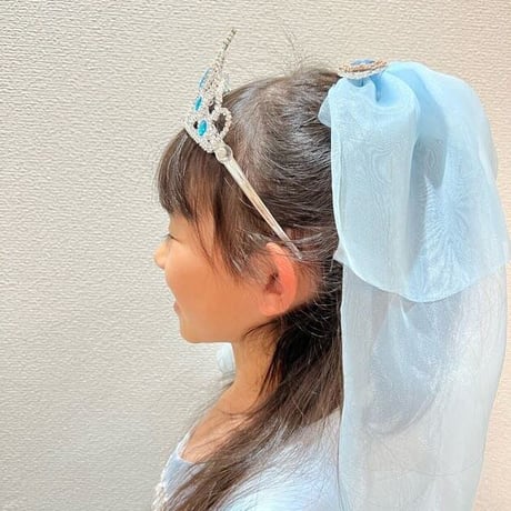 【販売商品】おひめさま変身セット　プリンセスベール　ピンク　ティアラコーディネート