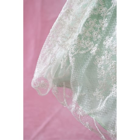 【レンタルドレス】　　　気品溢れるミントグリーン<ドレス丈 76cm>