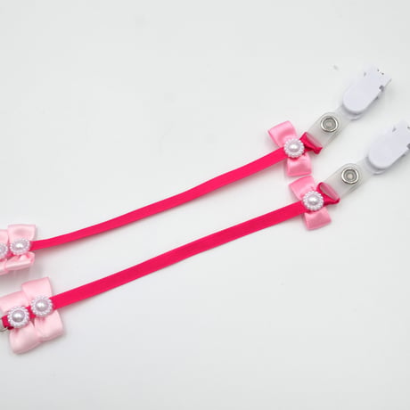 【販売商品】プリンセスストラップ　リボンピンクリボン