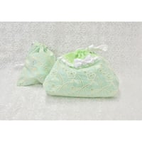 お弁当袋とコップ袋　ミントのお花(刺繍レース)
