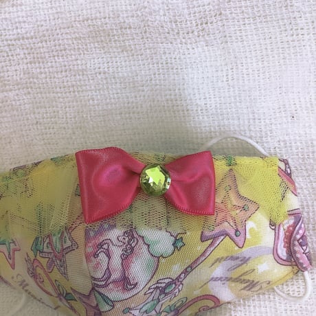 【販売商品】ふわふわパイルのプリンセスマスク　マジカルシリーズ　マジカルイエロー　子供用Ｍサイズ