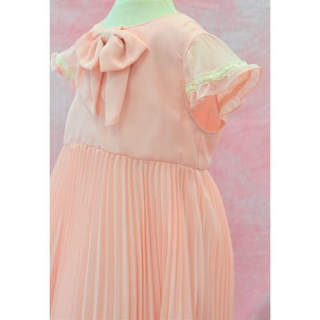 【レンタルドレス】　　　アプリコットのプリーツ　<ドレス丈 70cm>