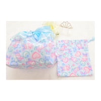 お弁当袋＆コップ袋セット　ねむねむうさぎ　ブルー