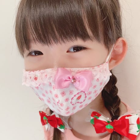 【販売商品】ふわふわパイルのプリンセスマスク　レモネードユニコーン　子供用Ⅿサイズ