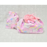 お弁当袋とコップ袋　虹色ユニコーン