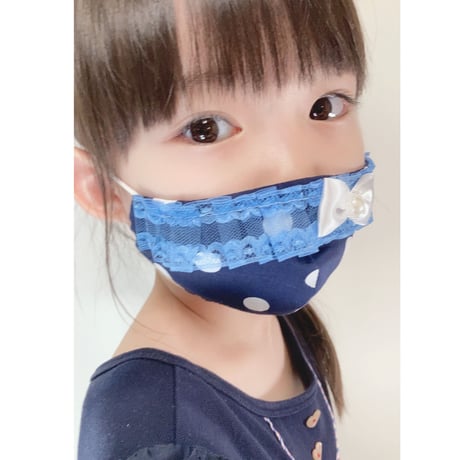 【販売商品】ふわふわパイルのプリンセスマスク　レモネードユニコーン　子供用Ⅿサイズ