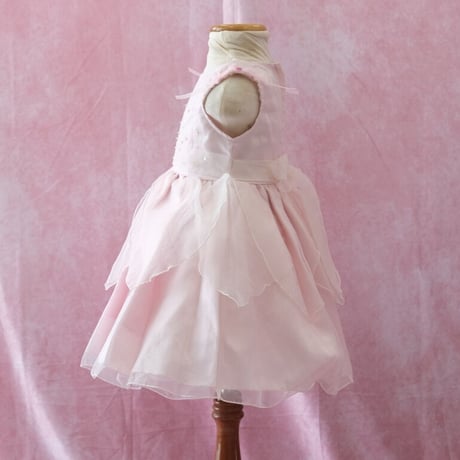 【レンタルドレス】　　　ペールピンクのフェアリー<ドレス丈 52cm>