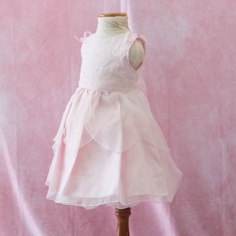 【レンタルドレス】　　　ペールピンクのフェアリー<ドレス丈 52cm>