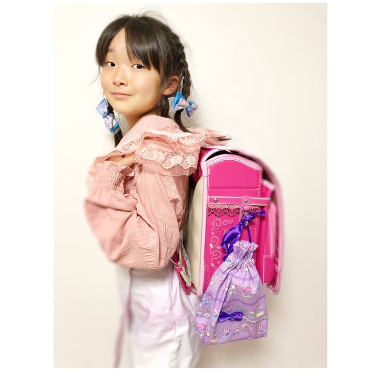 販売商品】プリンセスドローストリングバッグ 給食袋 ミントペガサス
