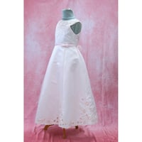 【レンタルドレス】　　　ペールピンクのレース　　<ドレス丈 104cm>