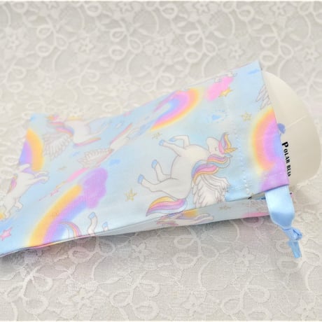 お弁当袋とコップ袋　空色ユニコーン