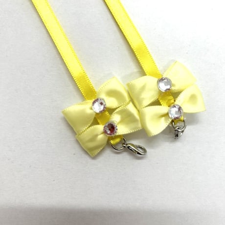 【販売商品】プリンセスストラップ　クリームリボン